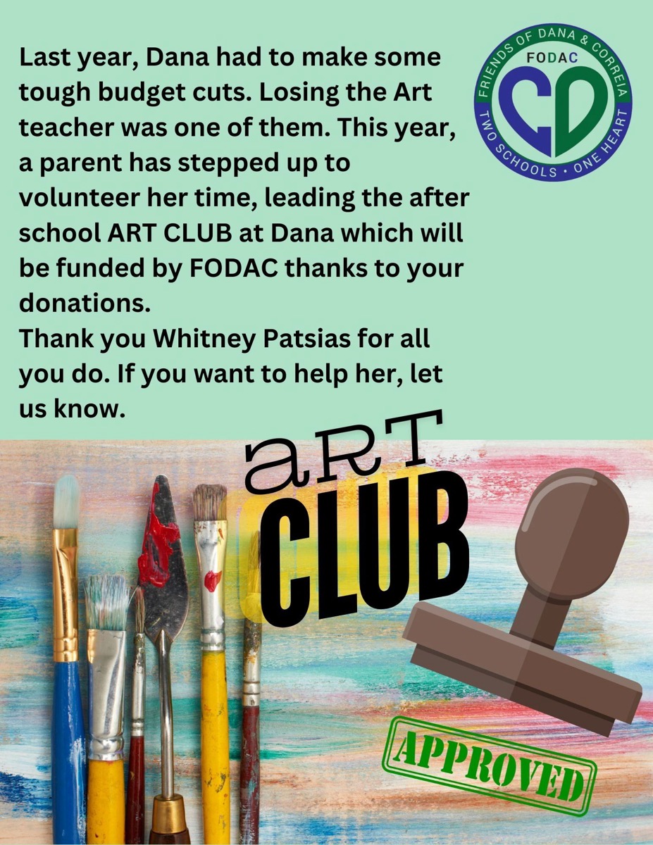 Art Club grant approval